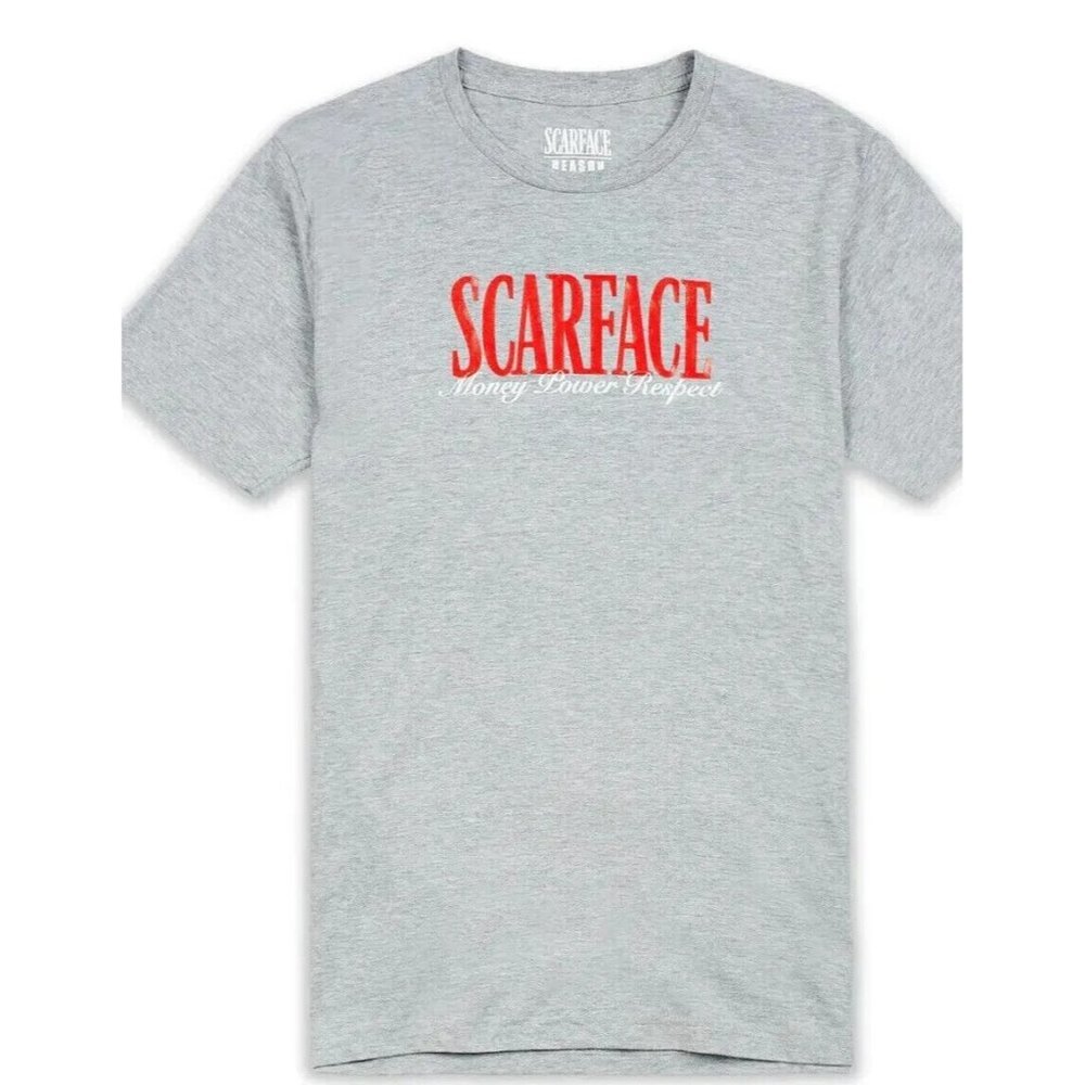 Reason X Scarface Money Power Respect T-Shirt Shirt Grey Men Size Large New